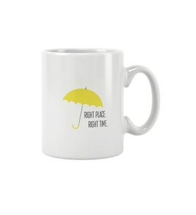 Right Place Right Time Sarı Şemsiye HIMYM How I Met Your Mother Baskılı Kupa Bardak