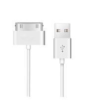 iPhone Uyumlu 2/3/3s/4G/4GS iPad 1 2 3 Geniş Şarj Aleti Usb Kablosu 30 pin (Beyaz)