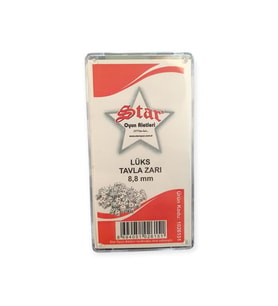 Star Lüks Tavla Zarı 8,8mm Köşeli 100'lü Paket