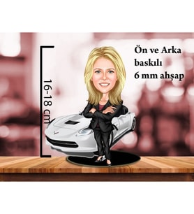 ATEŞ ANIT Karikatür bayan biblo-254