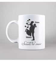 Sevgili Çift ( Seninle Bir Ömür ) Tasarımlı Kupa Kişiye Özel