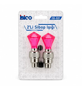 2PCS PEMBE ELMAS KESİM PRİZMA MODEL SİBOP IŞIK PİLLİ BİSİKLET - MOTOR - ARAÇ HAREKET SENSÖRLÜ İ18-021 (5343)