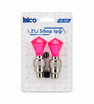 2PCS PEMBE ELMAS KESİM PRİZMA MODEL SİBOP IŞIK PİLLİ BİSİKLET - MOTOR - ARAÇ HAREKET SENSÖRLÜ İ18-021 (5343)