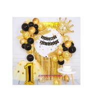Çıtıpıtıstore Kral Taçlı 1 Yaş Doğum Günü Balon Set