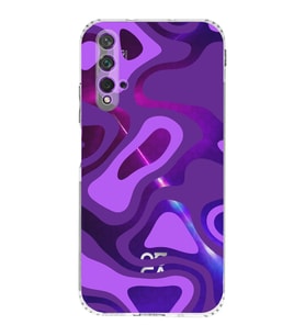 PrintiFy Huawei Nova 5T Uyumlu Kamera Korumalı Renkli Desen Tasarımlı Şeffaf Silikon Kılıf