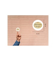 Zemzem Suyu Etiketi Hediyelik Sticker Kabe Mekke Medine Yuvarlak Mat Çıkartma 4 Cm (45 Adet)