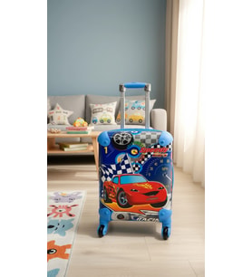 Speedy Cars Premium Mavi Erkek Çocuk Valizi