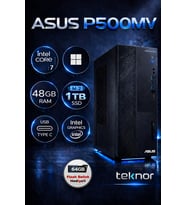 Asus Expertcenter P500MV Intel Core 7 240H 48 GB 1 TB SSD WIN 11 PRO Masaüstü Bilgisayar & Teknor USB Bellek