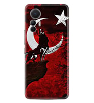 Xiaomi 12 Lite Kılıf Resimli Desenli Baskılı Silikon Wolf and Moon 2 1381