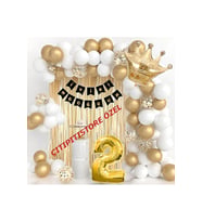 Kral Taçlı 1*2*3*4*5*6*7*8*9 Yaş Doğum Günü Balon Seti