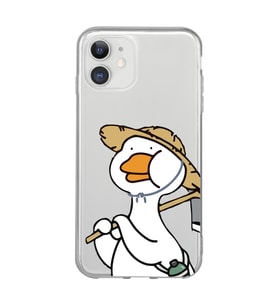 Iphone 11 Uyumlu Ördek Desenli Şeffaf Telefon Kılıfı