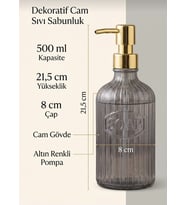 Lavin Dekoratif Füme Sabunluk Deterjanlık