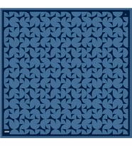 Saf İpek Eşarp 4117D02( Twill İpek) -0154 (Lacivert)
