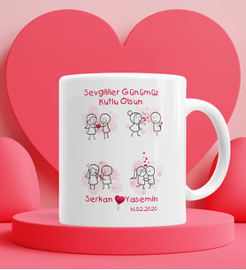 Sevgiliye En Güzel Hediye Kupa Bardak Beyaz 007