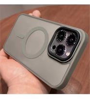 Coverzone iPhone 13 ile uyumlu K?l?f Kenar? Renkli Arkas? Mat Transparan Magsafe ile uyumlu Kamera �?k?nt? 2mm Korumal? New Impact Matte Protect?on K?l?f Titanium