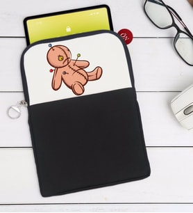 BK Gift Oyuncak Tasarımlı Taşınabilir Koruyucu Tablet Kılıfı & Organizer Çanta - Siyah-1