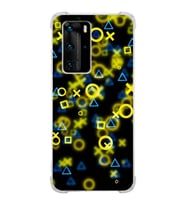 PrintiFy Huawei P40 Pro Uyumlu Köşe Korumalı Semboller Tasarımlı Şeffaf Silikon Kılıf