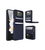 Pilelistore   Samsung Galaxy Z Flip 4 Kılıf Belt Flip Kapak - Lacivert