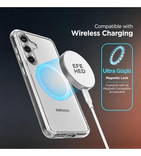 Lexroo Şeffaf Kılıf Samsung Galaxy S24 Ultra ile Uyumlu, MagSafe Destekli