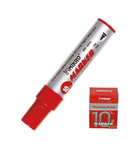 Permanent Markör Marker Kesik Uçlu Koli Kalemi Kırmızı 10 mm Mr-6010 1 Adet