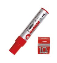 Permanent Markör Marker Kesik Uçlu Koli Kalemi Kırmızı 10 mm Mr-6010 1 Adet