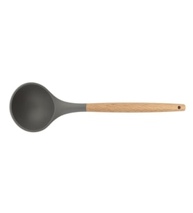 Silikon Kepçe Ahşap Sap - 32 cm