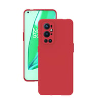 OnePlus 9 Pro Kılıf Kamera Korumalı Silikon Rubber Arka Kapak (Kırmızı)