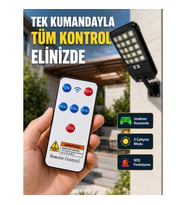 Mey İthalat® Güneş Enerjili LED Duvar ve Direk Lambası Suya Dayanıklı Akıllı Aydınlatma