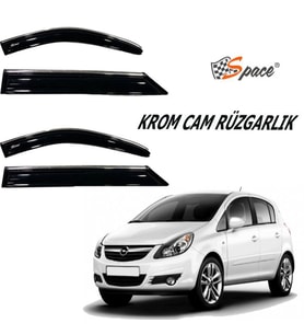 Krom cam rüzgarlığı  1.2mm Opel Corsa D 4'lü / CARU452 (Karışık)