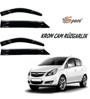 Krom cam rüzgarlığı  1.2mm Opel Corsa D 4'lü / CARU452 (Karışık)