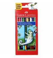 FABER CASTELL YERLİ ÇİFT UÇLU BOYA KALEMİ 24 RENK
