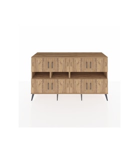 Kronos Konsol 8 Raflı 8 Kapaklı 176x59x99 Çam-Çam