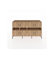 Kronos Konsol 8 Raflı 8 Kapaklı 176x59x99 Çam-Çam