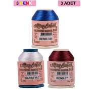 3 Adet Altınbaşak Oya ve Dantel İpi 20 gr - Royaleks - No: K.BEYAZ - 027 - 335