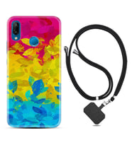 Huawei P20 Lite Mate 10 20 Lite Pro P40 Lite KılıfBoyun Askılı Silikon Yapraklar 1634