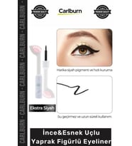 #Eyeliner Yoğun Siyah Pigment Gün Boyu Etkili Kalıcı İnce Esnek Uçlu Yaprak Figürlü Eyeliner