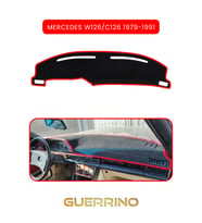 MERCEDES W126/C126 1979-1991TORPİDO KORUMA HALISI KIRMIZI KENAR