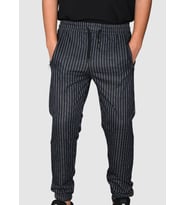 ERKEK JOGGER ÇİZGİLİ LASTİK PAÇA KORDONLU EŞOFMAN (Lacivert)