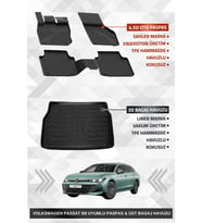Volkswagen Passat Variant B9 2024+ Uyumlu 4.5D SAHLER Premium Paspas + Liner Marka 3D ÜST Bagaj Havuzu - Passat Variant B9