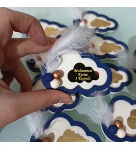 Yeni Doğan BULUT Magnet Nikah Şekeri - Nişan Şekeri - Söz Şekeri - Düğün Magnet - Nişan Magnet - Söz Magnet - Yenidoğan Magnet - Doğum Magnet - Yaş Magnet 7cm