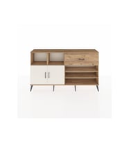 Arges Konsol 6 Raflı Tek Çekmeceli 2 Kapaklı 176x30x99 Çam-Aytaşı/Çam