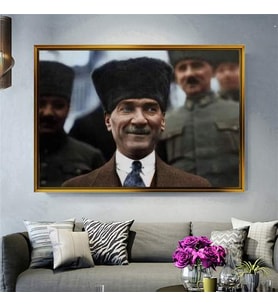 Altın Çerçeveli dekoratif tablo a102 (Gold)