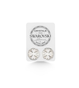 Union Swarovski Crystal Kadın Silver Shade Taşlı 12mm Çivili Gümüş Küpe
