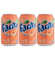 Fanta Peach Şeftali Aromalı Gazlı İçecek 355 ml (3 ADET)