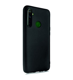 Realme 5i Kılıf Kamera Korumalı Silikon Rubber Arka Kapak (Siyah)