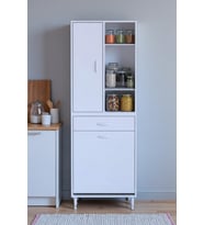 Eliusta Mira Dolap 6 Bölme Çok Fonksiyonlu Banyo Dolabı 65 cm Beyaz Sepetli Dolap 65x171x32,5 cm Organizer