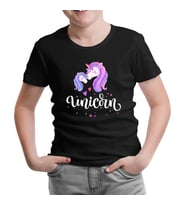 Unicorn Anneler Günü Siyah Çocuk Tshirt