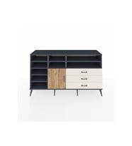 Kronos Konsol 8 Raflı 3 Çekmeceli Tek Kapaklı  176x59x99 Antrasit-Çam/Aytaşı