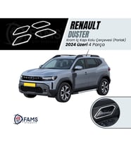 Renault Duster 2024 üzeri 4 Prç Krom İç Kapı Kolu Çerçevesi P.Çelik (Parlak)