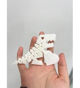 Minik Dinazor Beyaz Renk 12CM Doğal PLA Malzeme Oyuncak (Çok Renkli)